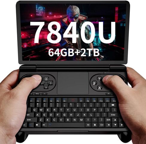 GPD Win Mini [AMD Ryzen 7 7840U] 7 بوصات صغيرة محمولة باليد Win 11 PC Game Console Gameplayer 1920X1080 شاشة تعمل باللمس كمبيوتر محمول لوحي (64 جيجابايت + 2 تيرابايت) in Kuwait