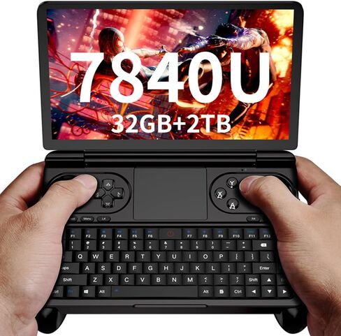 GPD Win Mini [AMD Ryzen 7 7840U] 7 بوصات صغيرة محمولة باليد Win 11 PC Game Console Gameplayer 1920X1080 شاشة تعمل باللمس كمبيوتر محمول لوحي (64 جيجابايت + 2 تيرابايت) in Kuwait