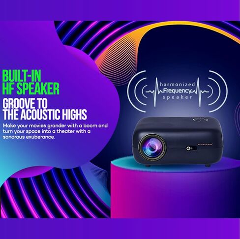جهاز عرض EGate • تلقائي وذكي • أصلي 1080P Full HD WiFi Bluetooth • جهاز عرض أفلام خارجي محمول بقوة 12900 لومن • متوافق مع أجهزة الكمبيوتر المحمول والهواتف الذكية وجهاز التلفاز وجهاز PS5 • التركيز التلقائي على Keystone in Saudi Arabia