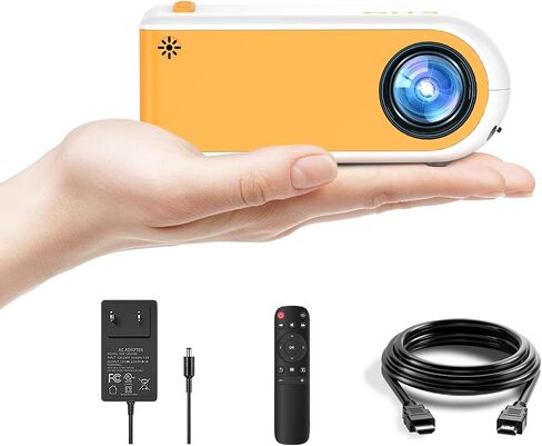Wifi Mini Projector, 1080P Supported Movie Projector, Portable Projector for Outdoor Indoor Home Theater, Wifi Screen Mirroring for Smartphone, Compatible with Tablet TV Box Games etc in Saudi Arabia