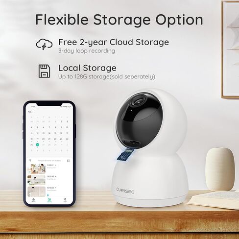 كاميرا CURISEE 2K للحيوانات الأليفة، كاميرا أمان داخلية، كاميرا للأطفال، كاميرا للكلاب، كاميرا ذكية مع تطبيق الهاتف 2.4 جيجا هرتز، كاميرا واي فاي 360 درجة وإمالة، صوت ثنائي الاتجاه، رؤية ليلية، كشف الحركة بالذكاء الاصطناعي وتتبعها in Kuwait