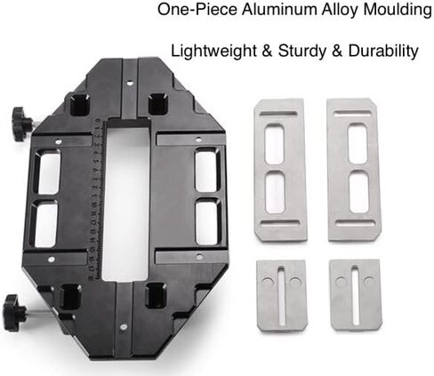 Door Hinge Jig Aluminum Alloy Hole Opener Slotting Locator Guide Lock for Woodworking Installation in Kuwait