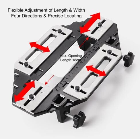 Door Hinge Jig Aluminum Alloy Hole Opener Slotting Locator Guide Lock for Woodworking Installation in Kuwait