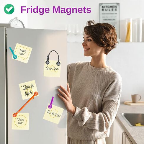 SUNFICON 2023 مشابك كابلات مغناطيسية جديدة منظمو الأسلاك 10 قطع من أشرطة الكابلات الطويلة المطورة من السيليكون، ربطات ملتوية للأجهزة الملونة، حامل سلك سماعة الرأس، مدير المرجعية، السبورة البيضاء، سلسلة مفاتيح مغناطيسية للثلاجة in Kuwait