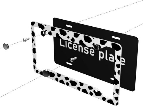 Purple License Plate Frame 2 Packs Purple Car Accessories Aluminum License Plate Holder, Weather Proof, Rust-Proof Universal Size in Saudi Arabia