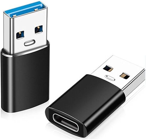 RIIPOO USB C Female to USB Male Adapter, 10Gbps USB 3.1 A to Type C Converter for Fast Data Transfer & 100W Quick Charging Compatible with iPhone 15 Plus Pro Max, Laptop, Quest Link, 2-Pack in Saudi Arabia