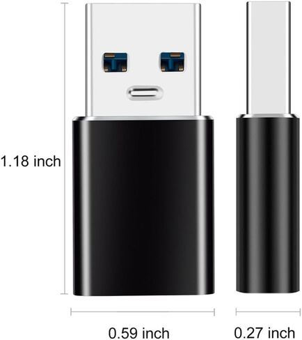 RIIPOO USB C Female to USB Male Adapter, 10Gbps USB 3.1 A to Type C Converter for Fast Data Transfer & 100W Quick Charging Compatible with iPhone 15 Plus Pro Max, Laptop, Quest Link, 2-Pack in Saudi Arabia