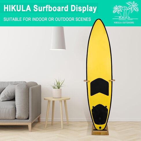 Surfboard Stand Racks, Indoor Display Stand Shortboard and Longboard Organizer Floor-standing Design, Storage & Display for Shortboard and Longboard, Wooden in Saudi Arabia