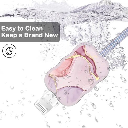 Leopard DIY Cable Protector for iPhone Charger,Kawaii Luxurious Marble Pattern,Data Cable USB Charger Data Line Phone Wire Saver Protector for iPhone 11 12 13 14 Pro Max XS XR X 7 8 Plus in Saudi Arabia
