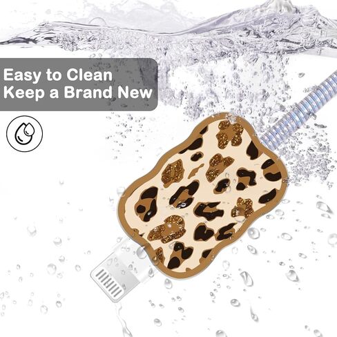 Leopard DIY Cable Protector for iPhone Charger,Kawaii Luxurious Marble Pattern,Data Cable USB Charger Data Line Phone Wire Saver Protector for iPhone 11 12 13 14 Pro Max XS XR X 7 8 Plus in Saudi Arabia