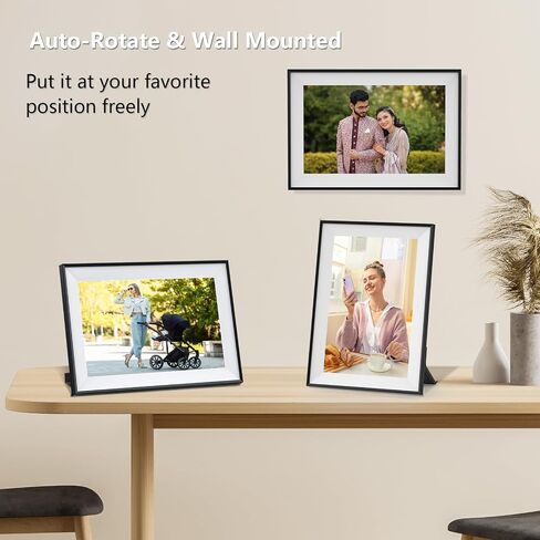 ZBQEJ Digital Picture Frame WiFi Smart 10.1 Inch with 32GB Memory, Digital Photo Frame with 1280x800 IPS LCD Touch Screen, Share Photos/Videos Instantly via Uhale App from Anywhere in Saudi Arabia