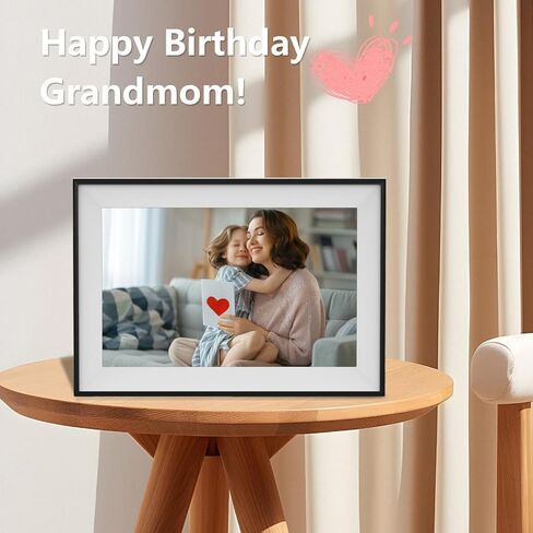 ZBQEJ Digital Picture Frame WiFi Smart 10.1 Inch with 32GB Memory, Digital Photo Frame with 1280x800 IPS LCD Touch Screen, Share Photos/Videos Instantly via Uhale App from Anywhere in Saudi Arabia