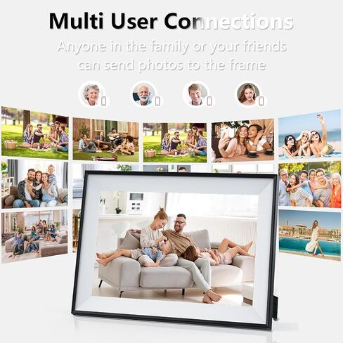 ZBQEJ Digital Picture Frame WiFi Smart 10.1 Inch with 32GB Memory, Digital Photo Frame with 1280x800 IPS LCD Touch Screen, Share Photos/Videos Instantly via Uhale App from Anywhere in Saudi Arabia