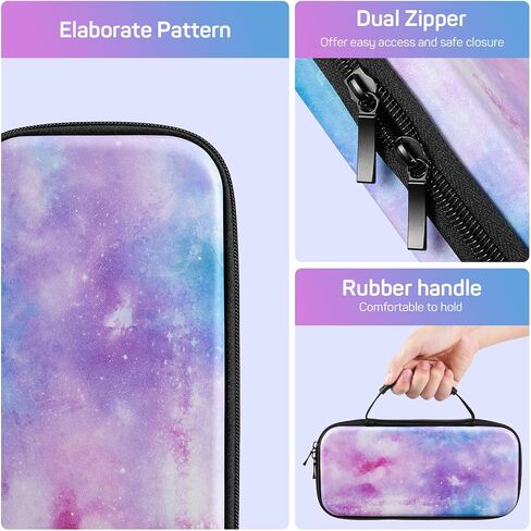 MoKo Carry Case for Nintendo Switch and New Switch OLED Console, Hard Shell Portable Travel Carry Case w/10 Game Card Slots for Switch and other Accessories, Pastel Pink in Kuwait