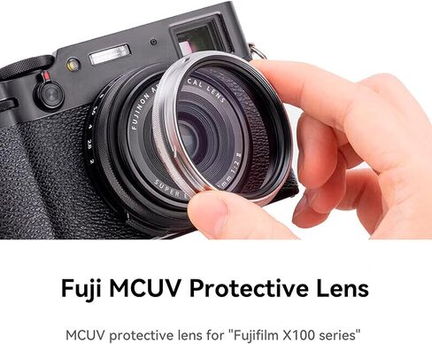 Kase MCUV UV III Protection Lens Filters for Fujifilm X100 Series Camera X100/X100S/X100F/X100T/X100V/X100Vi, HD Optical Glass, Waterproof Nano Coating-Black Frame in Saudi Arabia