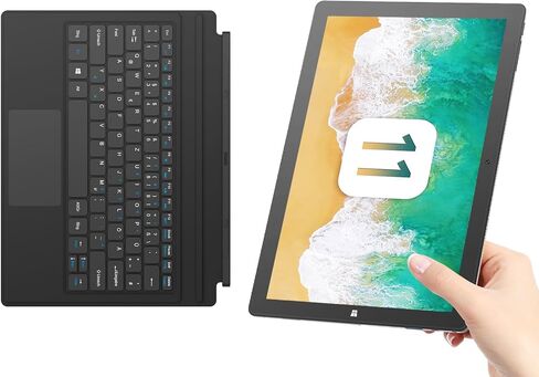AWOW Windows 11 Home Tablet PC Intel N100 Quad-Core Processor, 12GB DDR5 RAM 256GB Storage, 10.1 Inch 2 in 1 Laptop Touchscreen with Detachable Keyboard, 2.4G+5G WiFi, Bluetooth, USB3.0, HDMI in Saudi Arabia