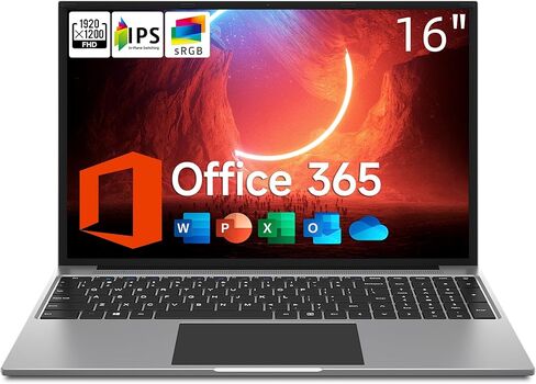 كمبيوتر محمول Jumper، شاشة 16 بوصة FHD IPS 1200p، معالج 5305U، ذاكرة الوصول العشوائي 4 جيجابايت 128 جيجابايت SSD، اشتراك Office 365 لمدة عام، كمبيوتر مع لوحة مفاتيح رقمية، مكبرات صوت ستيريو، HDMI، واي فاي. in Kuwait