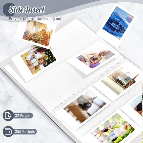 ألبوم صور Ablus 256 جيبًا لطابعات كاميرات Polaroid SnapTouch Zip Mint، لفيلم Instax Mini 11 12 9 8+ 8 LiPlay الفوري، طابعة Mini Link SP-1 (أزرق داكن) in Kuwait