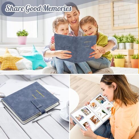 ألبوم صور Ablus 256 جيبًا لطابعات كاميرات Polaroid SnapTouch Zip Mint، لفيلم Instax Mini 11 12 9 8+ 8 LiPlay الفوري، طابعة Mini Link SP-1 (أزرق داكن) in Kuwait