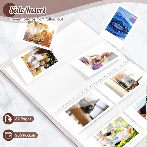 ألبوم صور Ablus 256 جيبًا لطابعات كاميرات Polaroid SnapTouch Zip Mint، لفيلم Instax Mini 11 12 9 8+ 8 LiPlay الفوري، طابعة Mini Link SP-1 (أزرق داكن) in Kuwait
