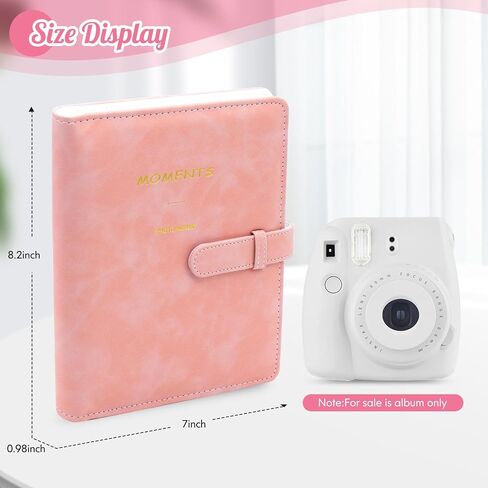 Ablus 256 Pockets Photo Album for Polaroid SnapTouch Zip Mint Cameras Printers, for Instax Mini 11 12 9 8+ 8 LiPlay Instant Camera Film, Mini Link SP-1 Printer (Pink) in Saudi Arabia