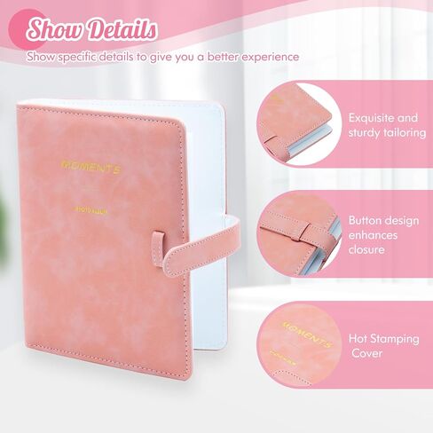 Ablus 256 Pockets Photo Album for Polaroid SnapTouch Zip Mint Cameras Printers, for Instax Mini 11 12 9 8+ 8 LiPlay Instant Camera Film, Mini Link SP-1 Printer (Pink) in Saudi Arabia