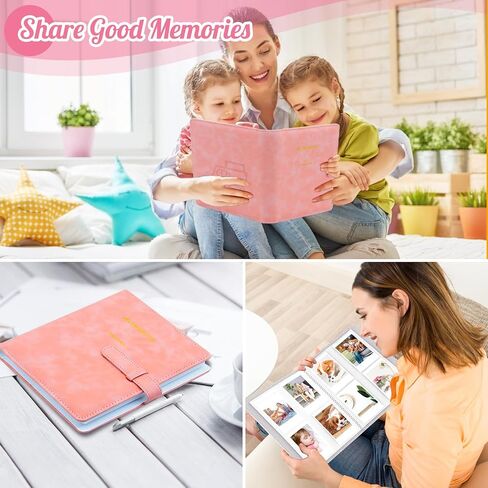 Ablus 256 Pockets Photo Album for Polaroid SnapTouch Zip Mint Cameras Printers, for Instax Mini 11 12 9 8+ 8 LiPlay Instant Camera Film, Mini Link SP-1 Printer (Pink) in Saudi Arabia