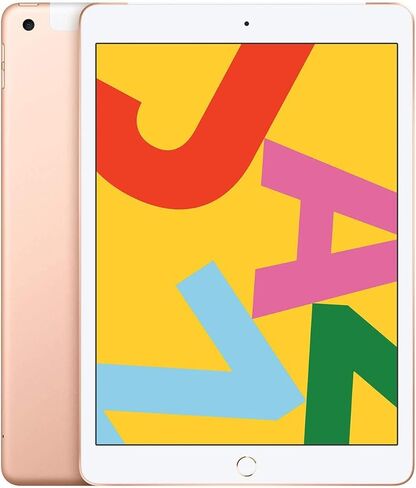 Apple iPad 10.2 بوصة (2019) واي فاي + خلوي 32 جيجابايت - ذهبي (متجدد) in Saudi Arabia