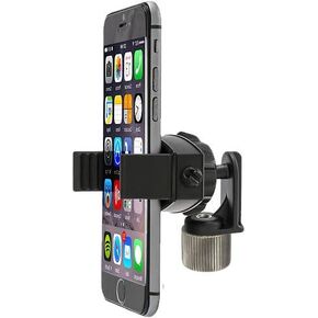 ChargerCity 360° Swivel Adjust Smartphone Holder with 5/8" Tripod Microphone Stand Adapter for All Smartphone up to 3.6 inch Wide (iPhone 12 13 14 15 Galaxy S23 S22 S24 Fold Flip)