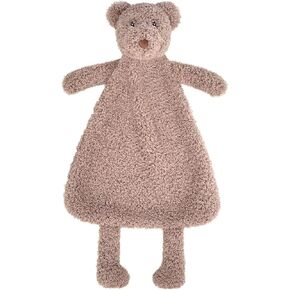 Baby Brown Teddy Bear Stuffed Animal Security Blanket, Soft Plush Bear Character Lovey Blanket, Baby Shower/Nursery Gift, Newborn Infant Toddler Snuggle Blankie for Boys Girls, 16 Inches