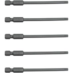 T20 (T-20) Torx/Star Driver Bit - T20 x 3-1/2" Torx/Star Drive Quick Change Shank Bit for Screws and Fasteners Requiring T20 (T-20) Size Long Bits (5 PACK)