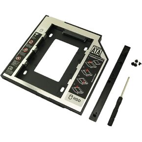 Laptop Optical Drive Bay Hard Disk Bracket 2.5 inch/9.5mm Solid State Mechanical Hard Disk Optical Drive Bay Bracket Metal Nut in Screw Hole Optical Drive Bay Adapter