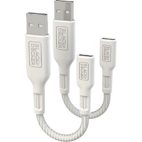 BLACK+DECKER USB C to USB 3.0 Adapter [2 Pack], Type C Male to USB Female OTG Cable USB to USB C Adapter Apple Compatible with MacBook Pro/Air, iPhone 15 Pro Max/15 Plus/15, Samsung Galaxy S24/S23/S22