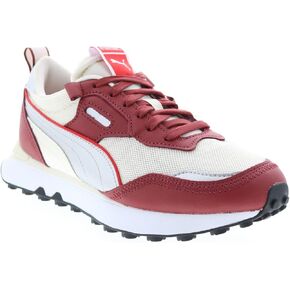 PUMA Womens C.C X Rider Fv Metallic Lace Up Sneakers Shoes Casual - Burgundy, Off White, Silver