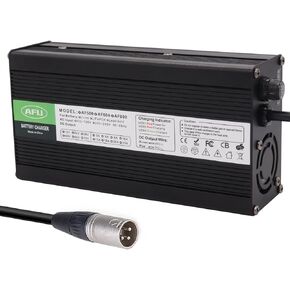 54.6V 6A Charger 48V Li-ion Battery Smart Charger Black Aluminum Case Used for 13S 48V Lithium Battery with 3pin XLR Plug in Kuwait