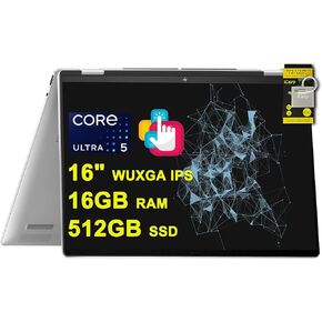 HP Envy x360 2-in-1 AI PC Laptop 16" WUXGA IPS Touchscreen Intel 12-core Ultra 5 125U (Beats i7-1335U) 16GB RAM 4TB SSD Backlit Thunderbolt USB-C Poly Studio Privacy Camera Win11 w/ICP Accessory