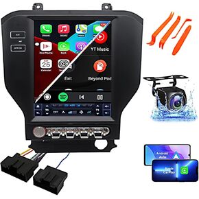 4GB RAM,10.4 Inch for Ford Mustang Radio Upgrade 2015-2023,Android Stereo Replacement,Touch Screen,8core CPU,Carplay and Android Auto,Keep SWC and Factory Camera GPS Navigation System Bluetooth