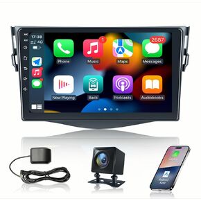Bluetooth Car Radio Stereo for Toyota RAV4 2006-2012 2G+64G : 5G-WiFi 1280x800 GPS Backup Camera - 9 Inch Screen Wireless CarPlay Android Auto