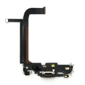 USB Dock Charging Port Flex Cable PCB Board Module Replacement Compatible with Apple iPhone 13 Pro Max (Black)