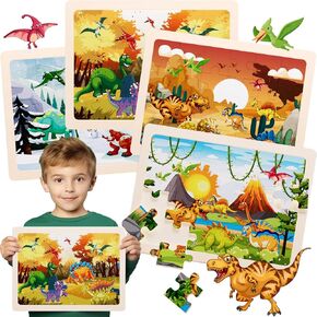 Jigsaw Puzzles Wooden Puzzles for Girls Ages 3-5 Unicorn Mermaid Princess Fairy Puzzle Preschool Educational Brain Teaser Boards Toys Gifts for 3 4 5 6 Year Old Kids 4 Packs 24 Pcs