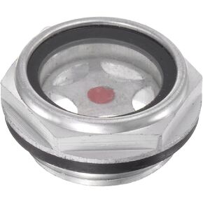 uxcell Air Compressor Oil Level Gauge Sight Glass G3/4 Male Threaded Aluminum Glass Liquid Indicator Sight Window