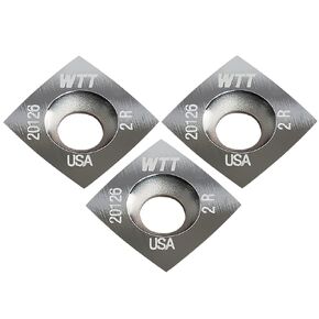 Slab Flattening Router Bit Kit with Extra Inserts, Spoilboard Surfacing Bit with Replaceable 4-Sided Carbide Inserts That Rotate, 1/2" SH | 2" CD