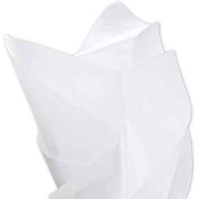 Flexicore Packaging White Gift Wrap Tissue Paper | Size: 15"x20"|100 Sheet Count | DIY Arts and Crafts, Tassels, Pom Pom Flowers, Bulk, Packing