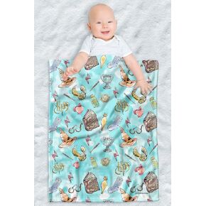 Harry Potter lightweight baby blanket, 30"X40", Water Color Pattern Unisex for infants Girls & Boys