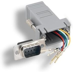 KENTEK D-Sub Modular Adapter DB9 Male to RJ12 RJ-12 Female M/F Serial Jack Plug Phone Telecom PC