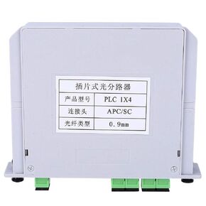 Fafeicy Fiber Optic Splitter, 1 x 4 PLC Fiber Optic Splitter, SC/APC Single Mode PLC Fiber Splitter for DVD HDTV, PLC Accessories