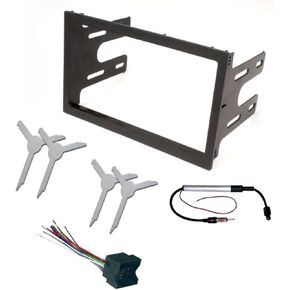 Double Din Car Stereo Pocket Kit, Wire Harness, AM/FM Radio Reception Antenna Adapter, and Radio Removal Tool -Made for VW Volkswagen: 2003-2006 Golf, 2003-2004 Jetta, 2003-2005 Passat + More Years