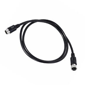 Copper Video Aviation Cable - for CCTV Connection, Male to Female Shielded Extension Cable, Apply to Connect CCTV/Computer/Outdoor (1M, 4-Pin, Black)