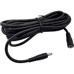 Universal 20ft 6 Meters Power Extension Cable, DC Plug 12V 24V Power Adapter Extension Cable, 2.1mm x 5.5mm Male to Female, 20AWG Cord for Surveillance Camera, Monitor, LED, Car More