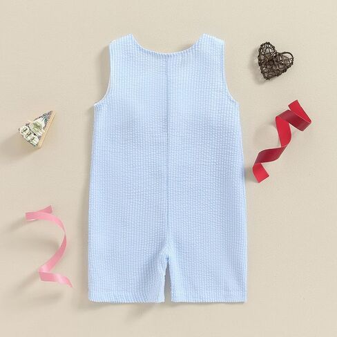 Baby Boy Golf Outfit Crew Neck Sleeveless Embroidery Golf Cart Romper Jumpsuit Casual Summer Toddler Boy Shortalls in Saudi Arabia